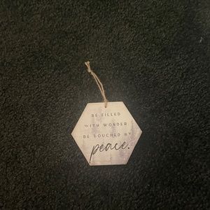 "Be filled by wonder, be touched by peace" ornament NWOT